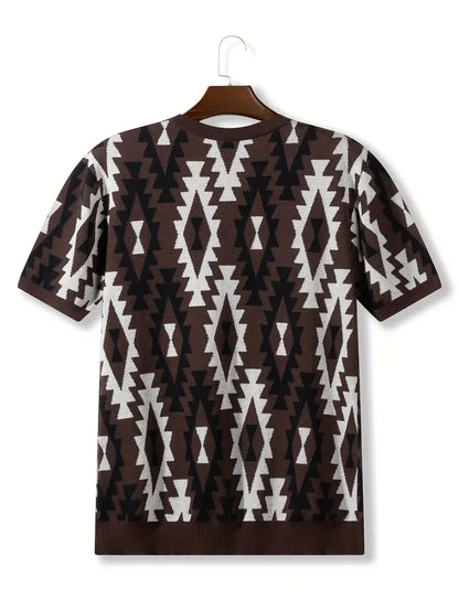Ethnic Style Pattern Short Sleeve T-Shirt