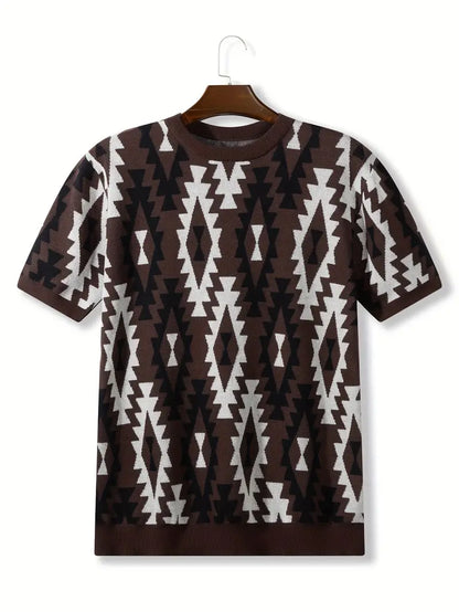 Ethnic Style Pattern Short Sleeve T-Shirt