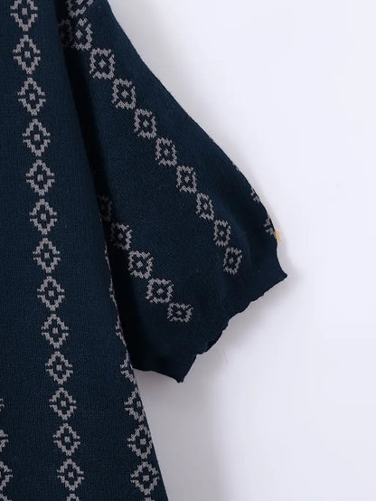 Short Sleeve Knit Sweater